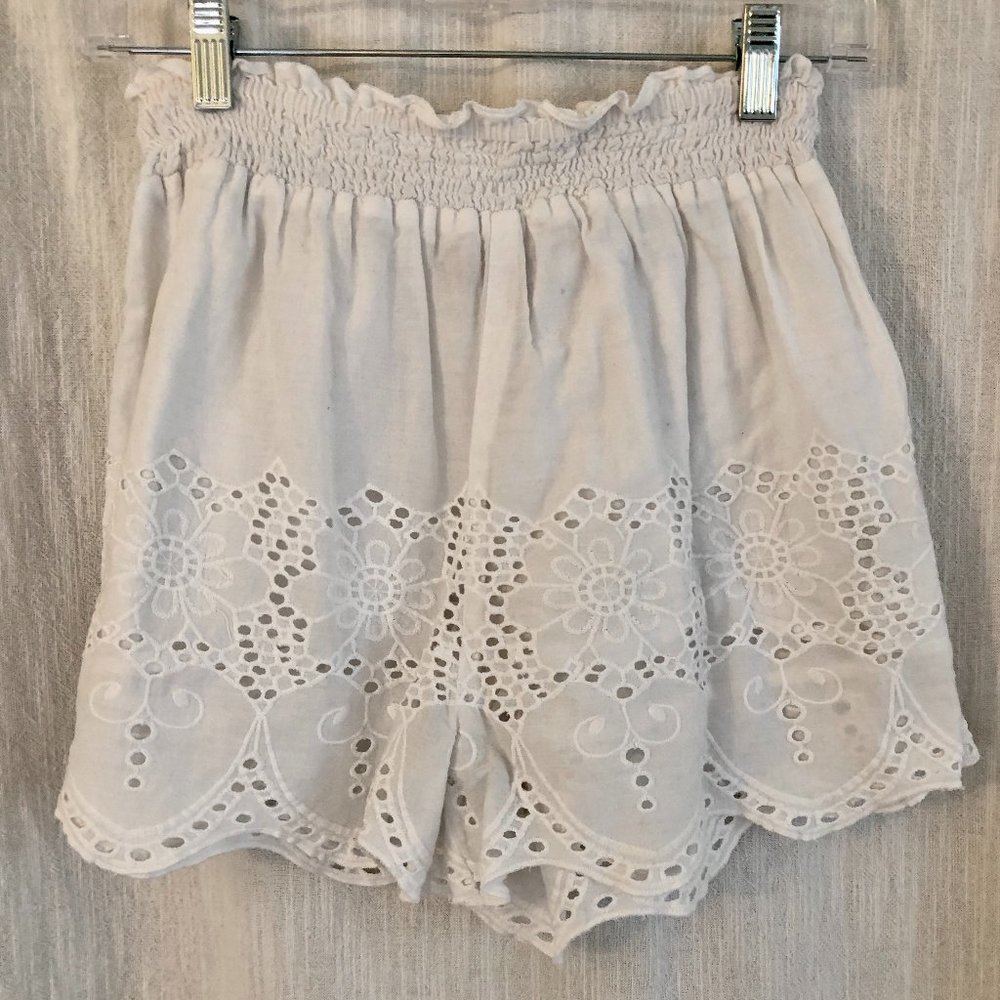Lacy White Shorts